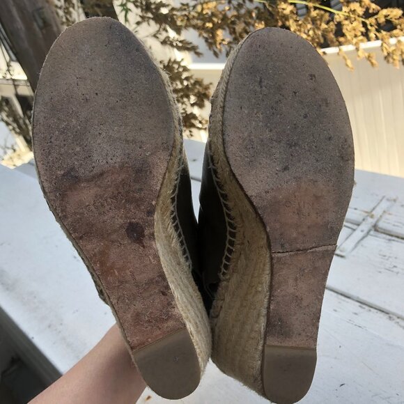 CELINE Paris Phoebe Philo Dark Brown Leather Peep Toe Espadrilles - Picture 5 of 5